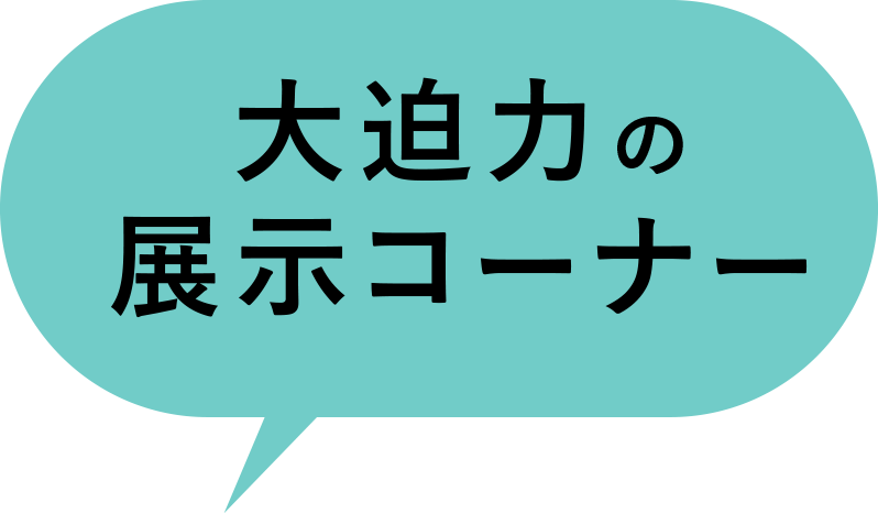 大迫力の展示コーナー