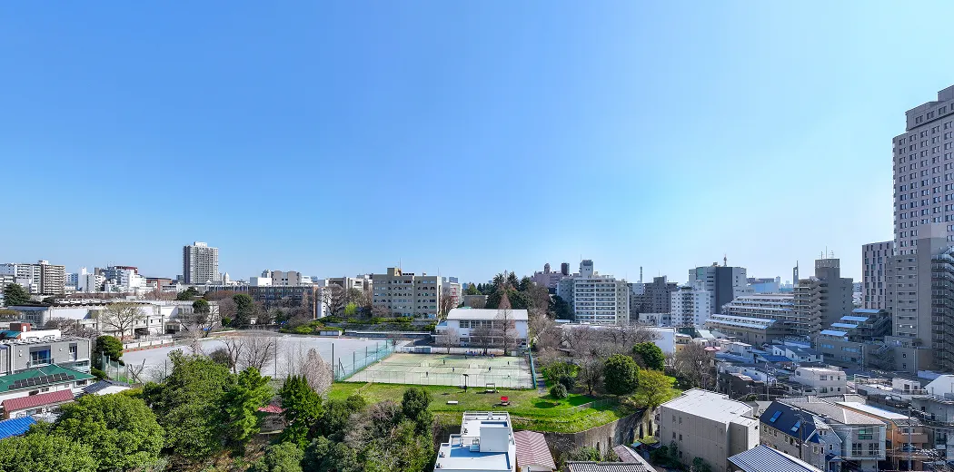 南側眺望写真（お茶の水女子大学方面/10階相当）