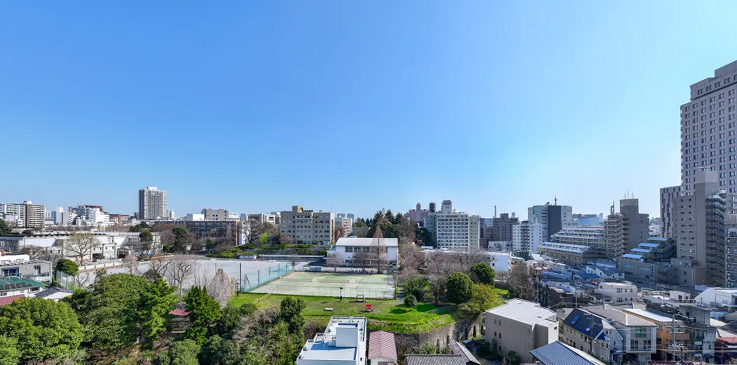 南側眺望写真（お茶の水女子大学方面/10階相当）