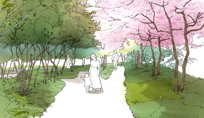 散策路イメージイラスト