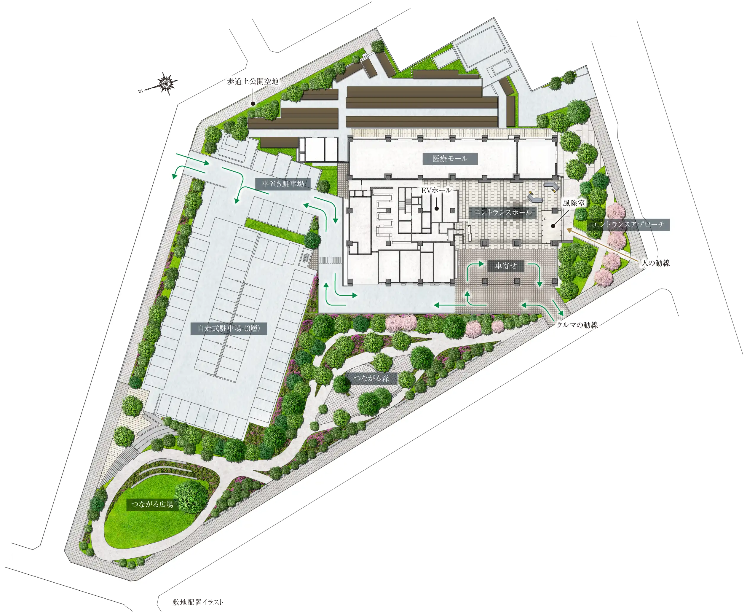 敷地配置イラスト