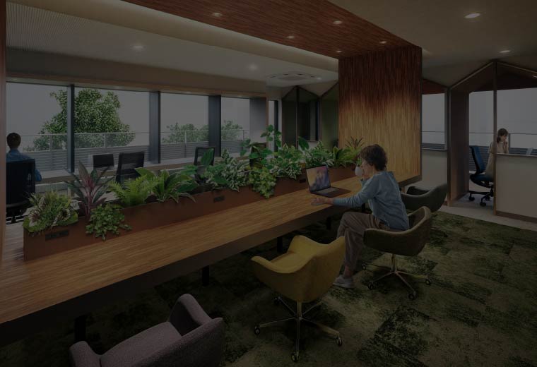 コワーキング・ラウンジ完成予想CG