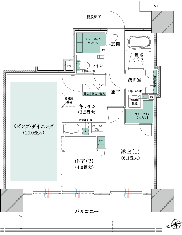 55Btype間取り図