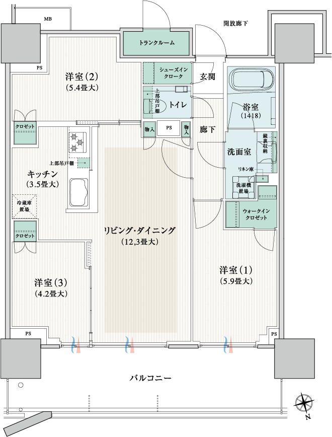 70Ettype間取り図