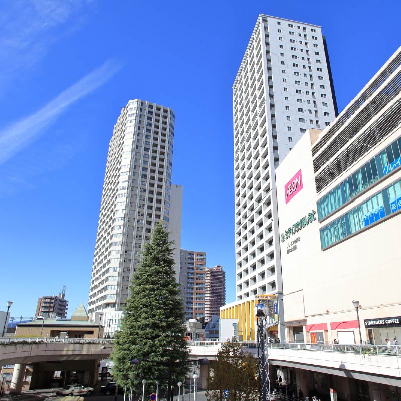 「橋本」駅北口風景（2016年12月撮影）