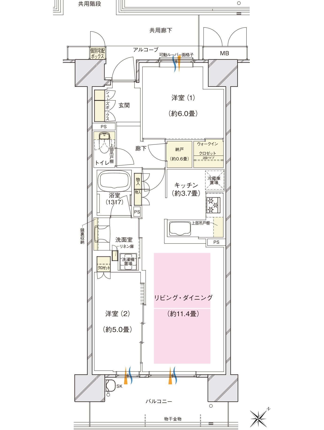 間取り Pタイプ