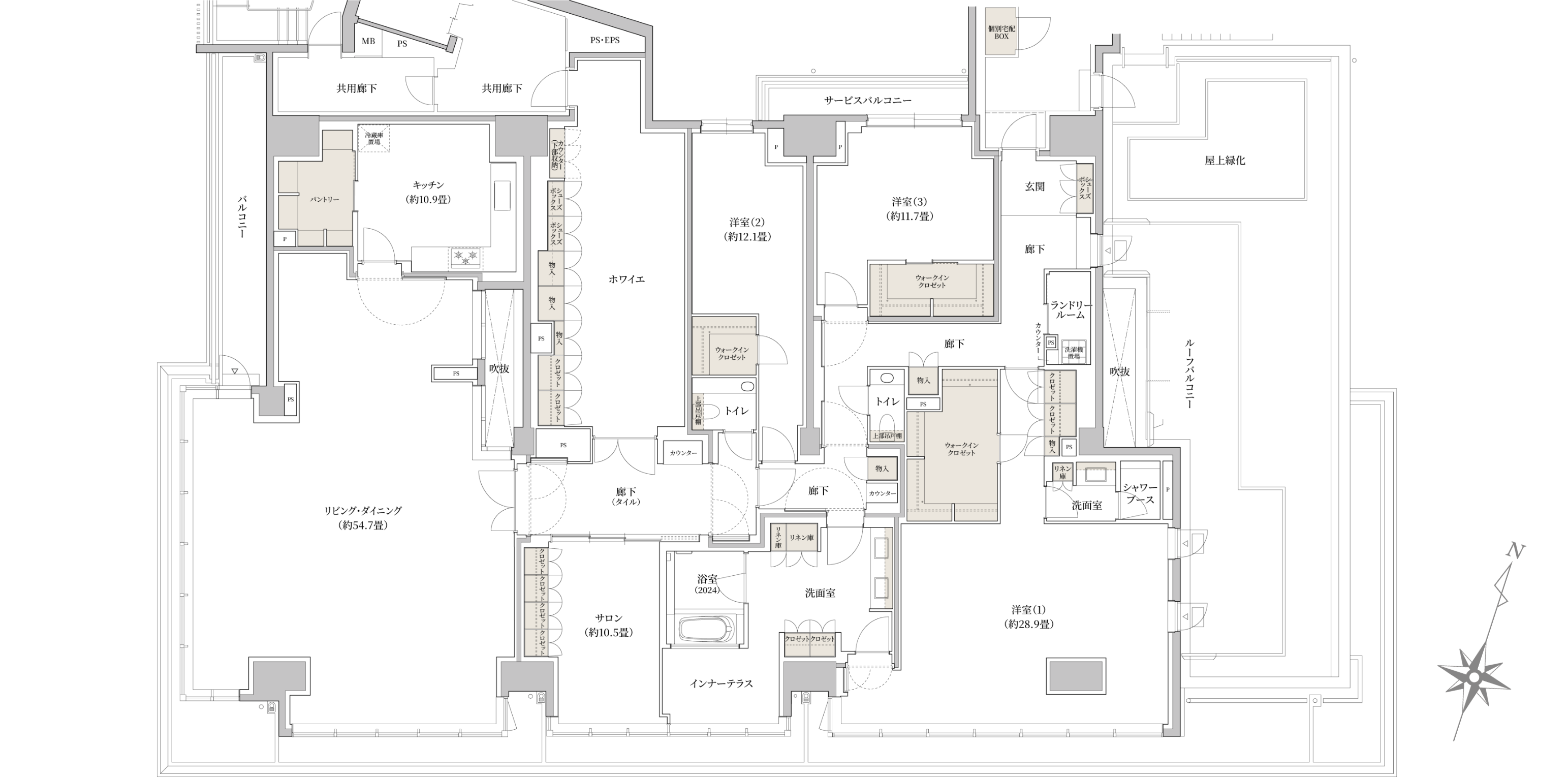 S-H TYPE 3LDK+3WIC 住居専有面積／362.81㎡ VIEW DETAIL