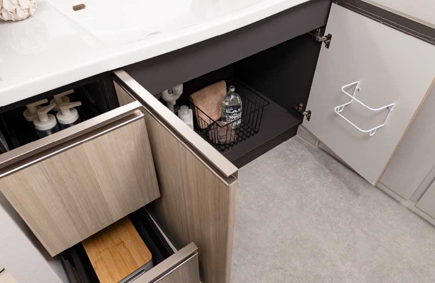 洗面カウンター下収納