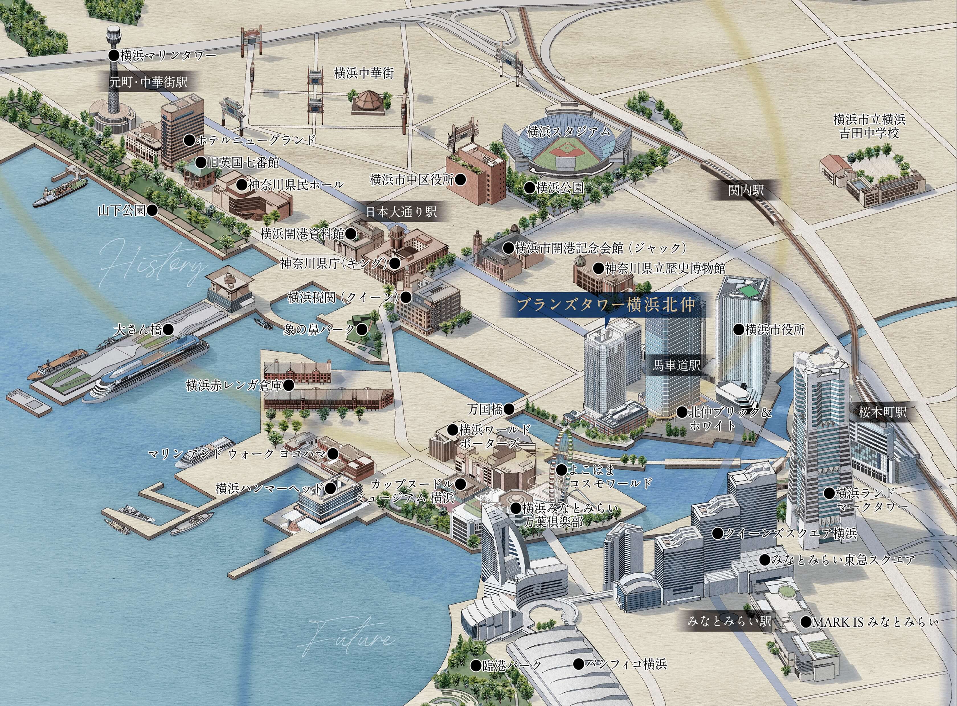 周辺環境｜≪公式≫ブランズタワー横浜北仲｜横浜市 新築分譲
