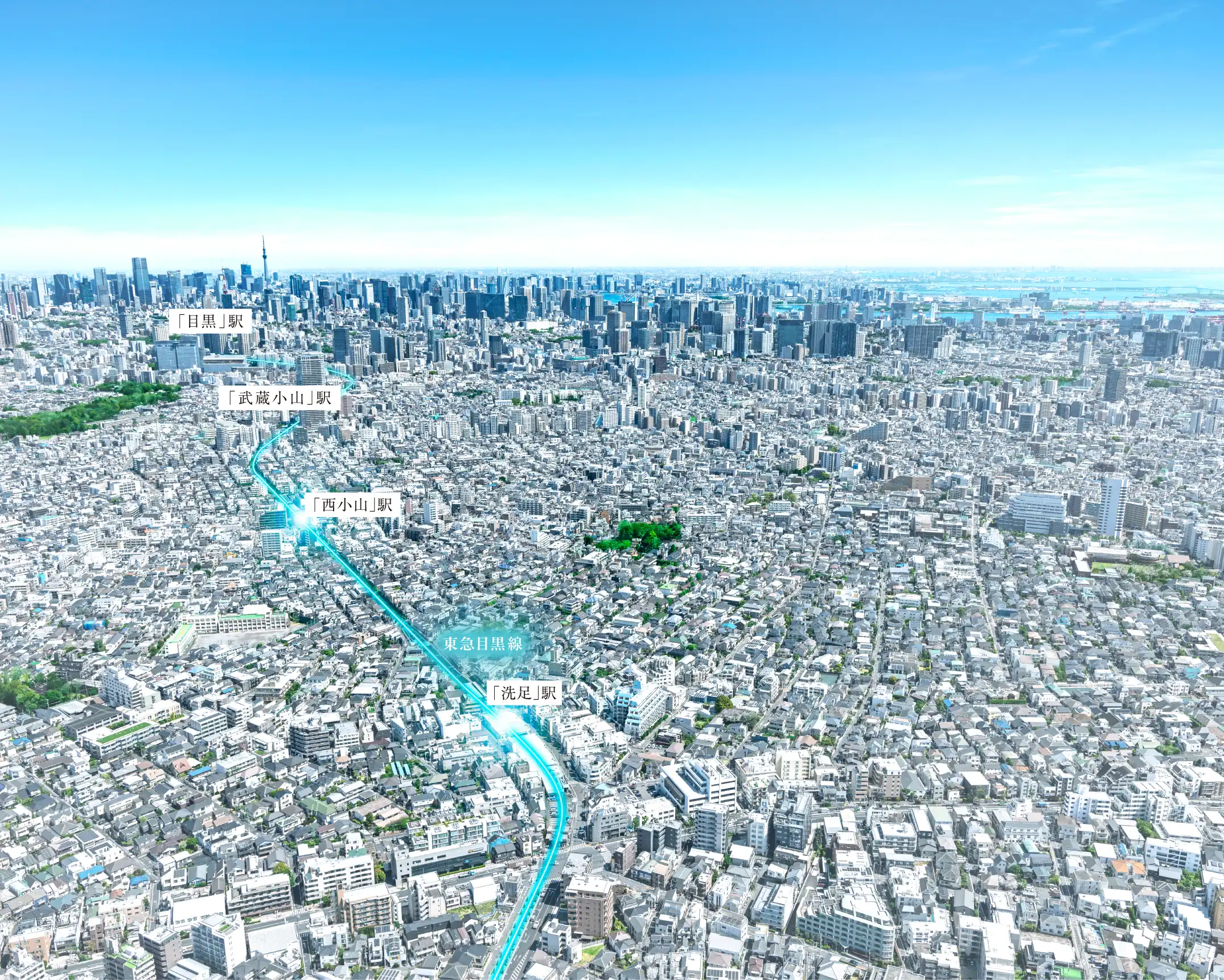 現地周辺の空撮
