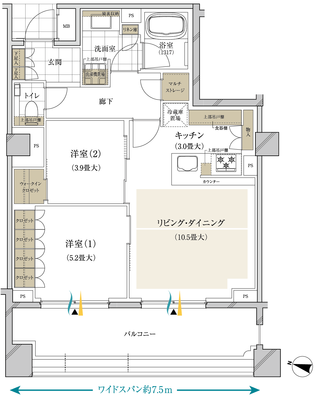 Ltype間取り図