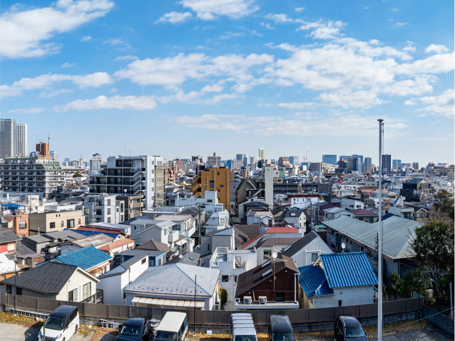 現地3階相当の高さからの眺望