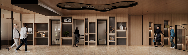 ライブラリーコリドー&コワーキングブース完成予想CG