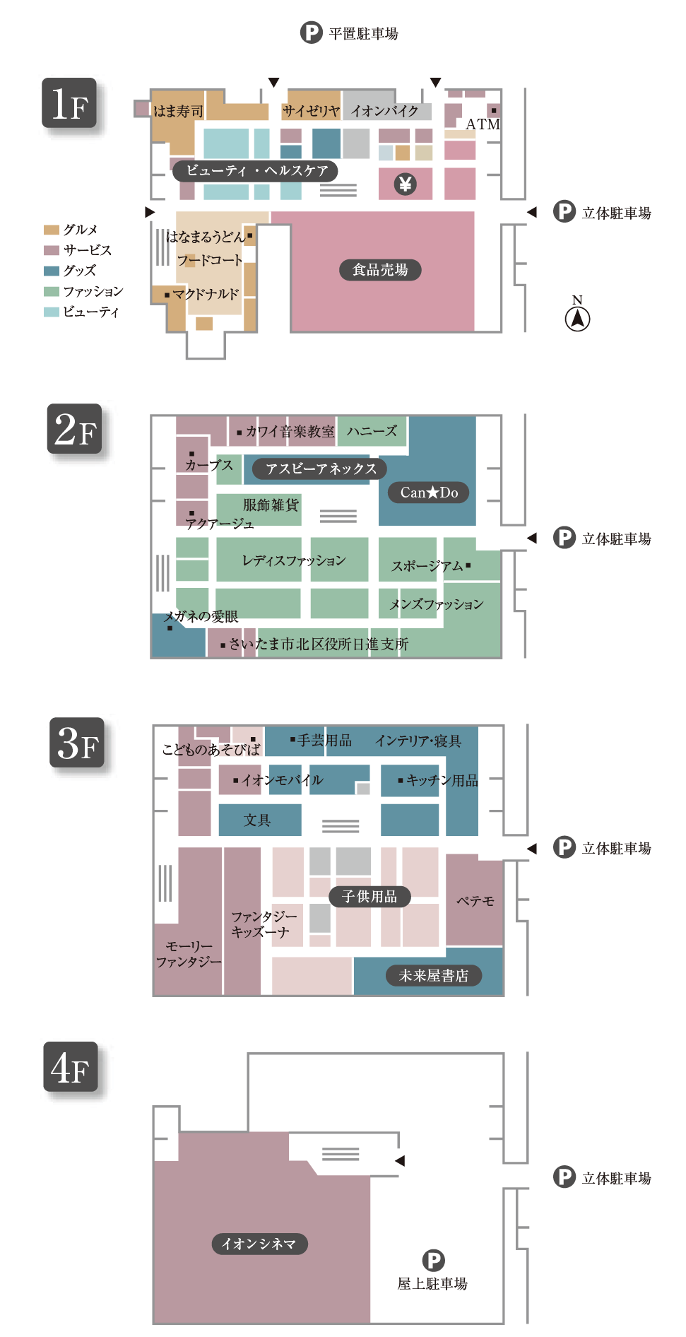 イオン大宮 フロアマップ