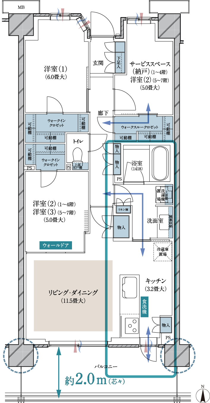 T type 間取り図