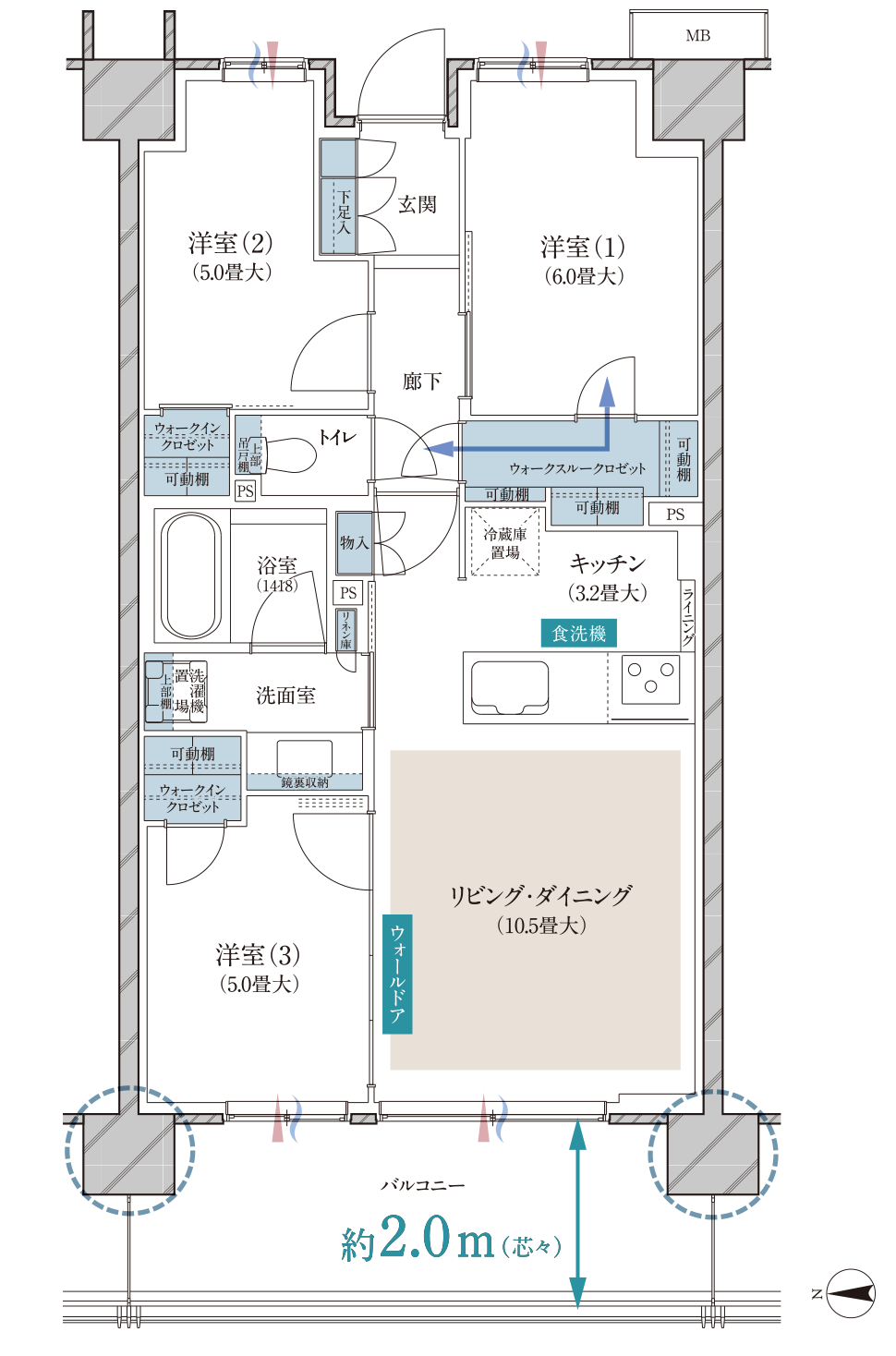 E type 間取り図