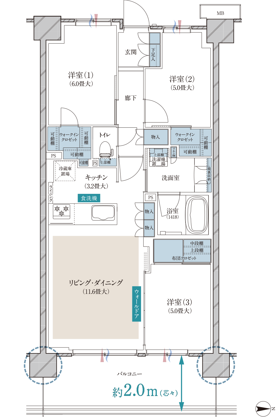 L type 間取り図