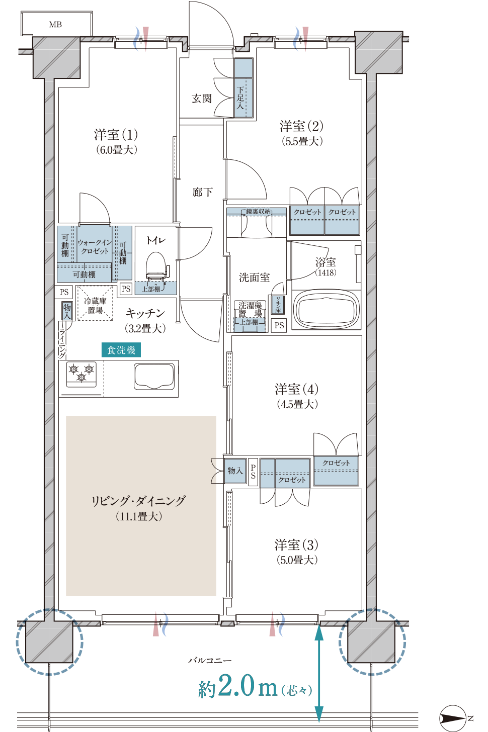 M type 間取り図