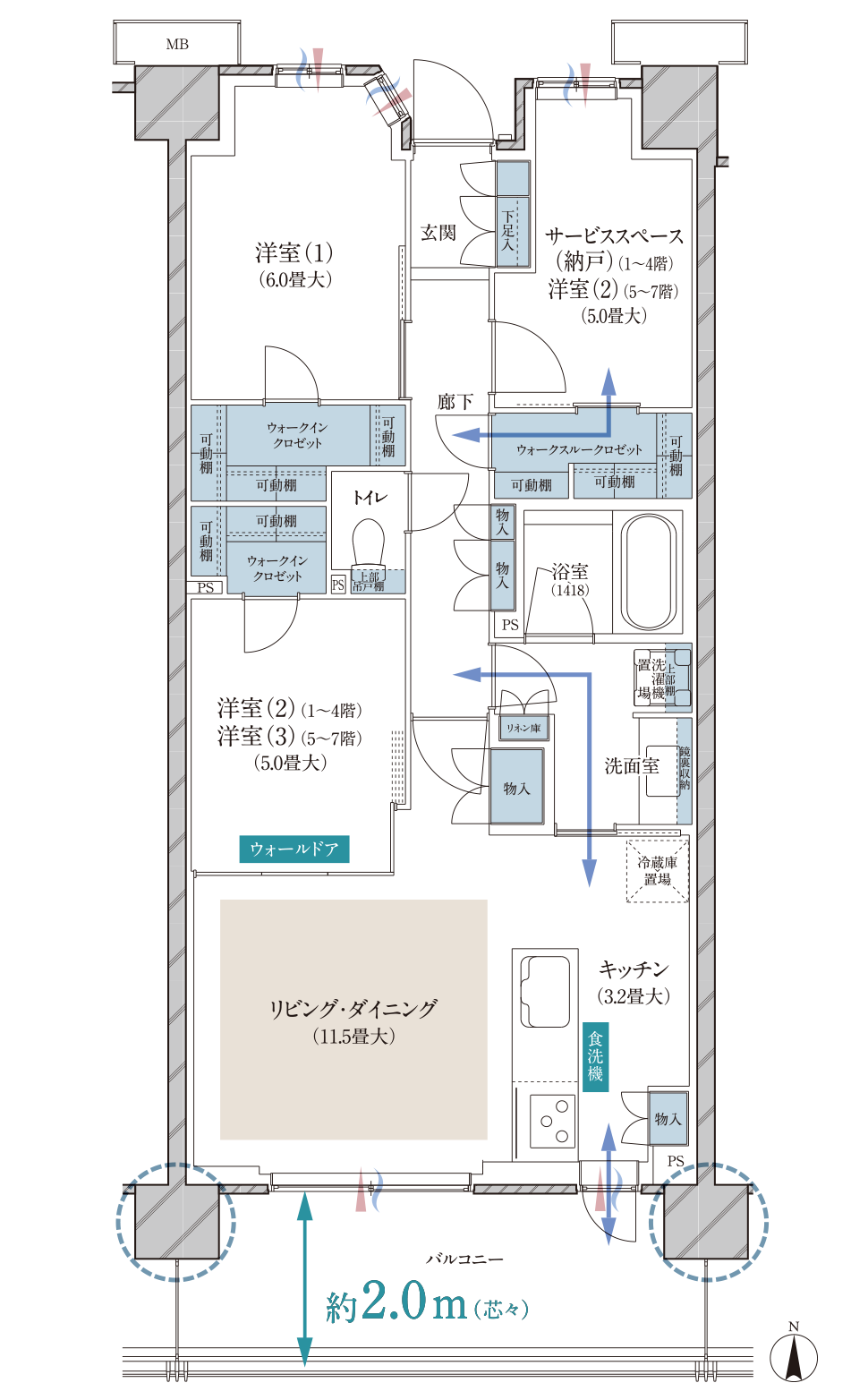 T type 間取り図