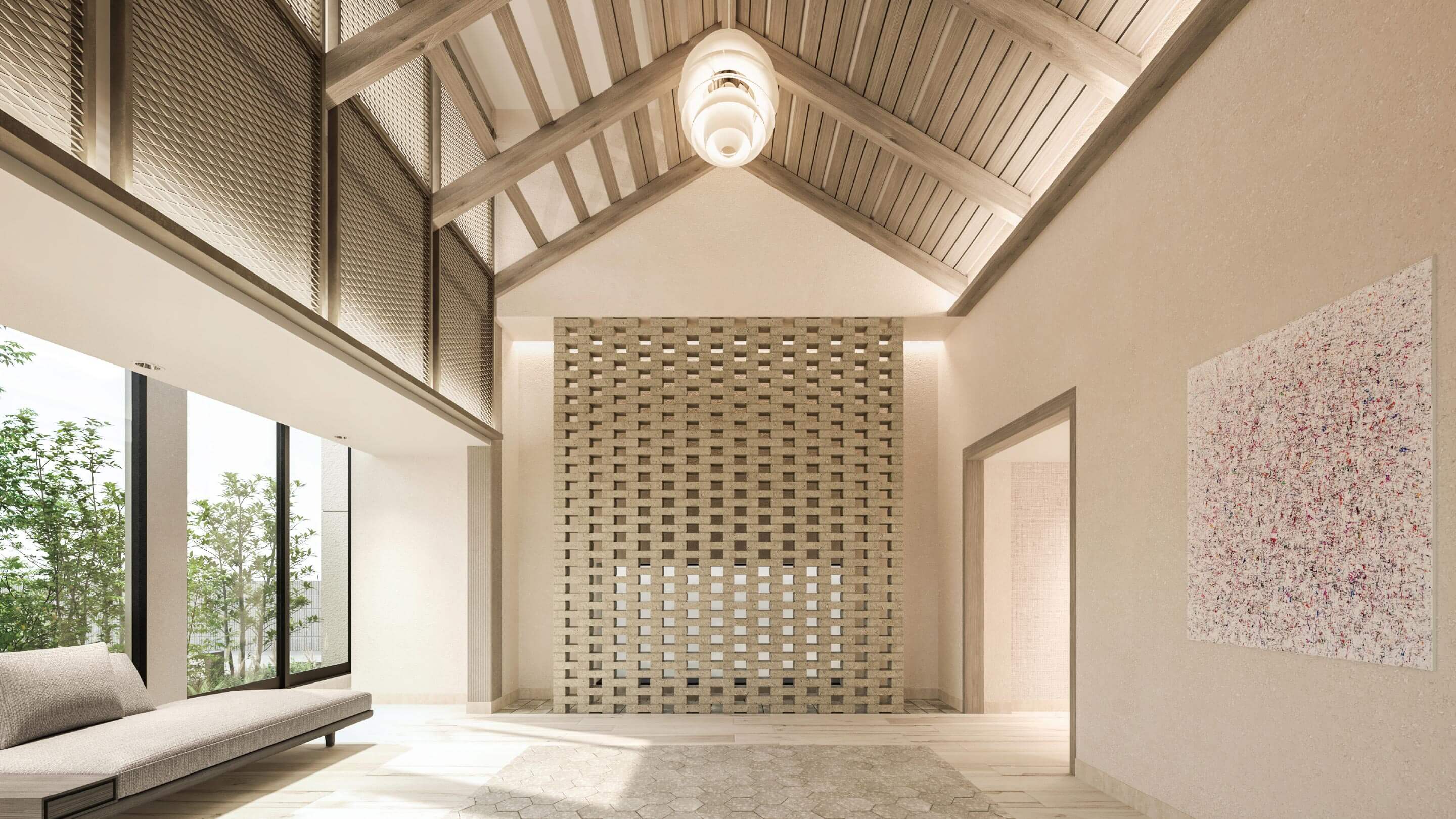 エントランスホール・ラウンジ完成予想CG