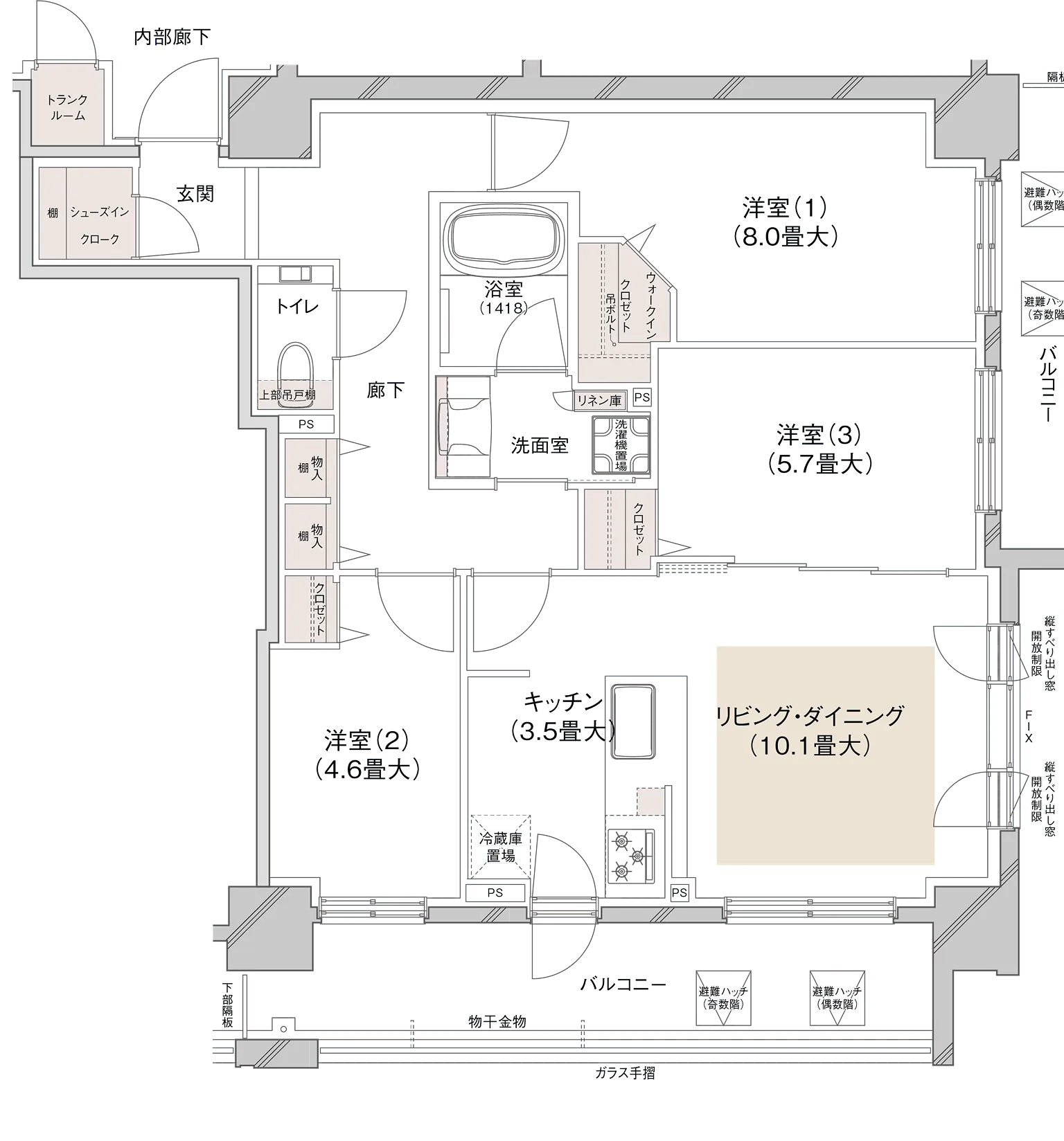 B type 間取り図