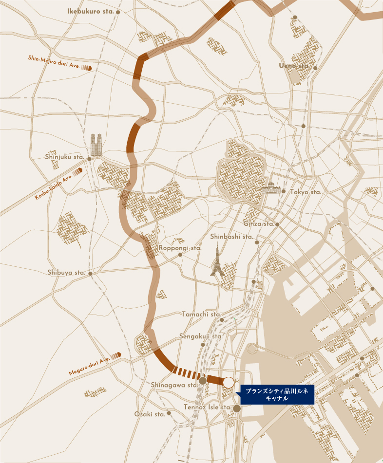 「東京都市計画道路幹線街路環状第4号線」概念図