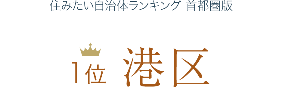 住みたい自治体ランキング 首都圏版 1位港区 2位世田谷区 3位渋谷区 4位目黒区 5位新宿区