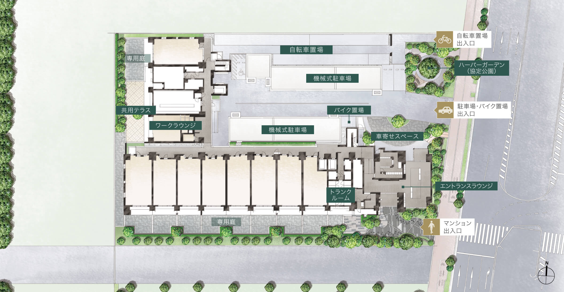 敷地配置イラスト