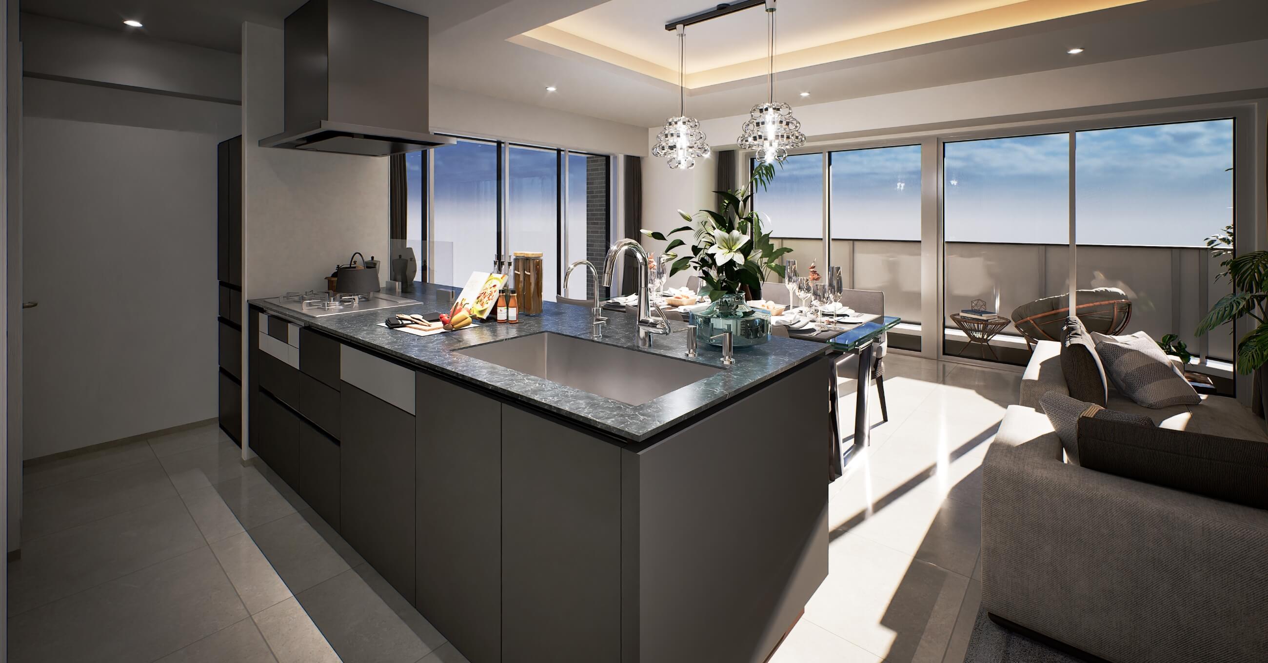 M2タイプ キッチン完成予想CG