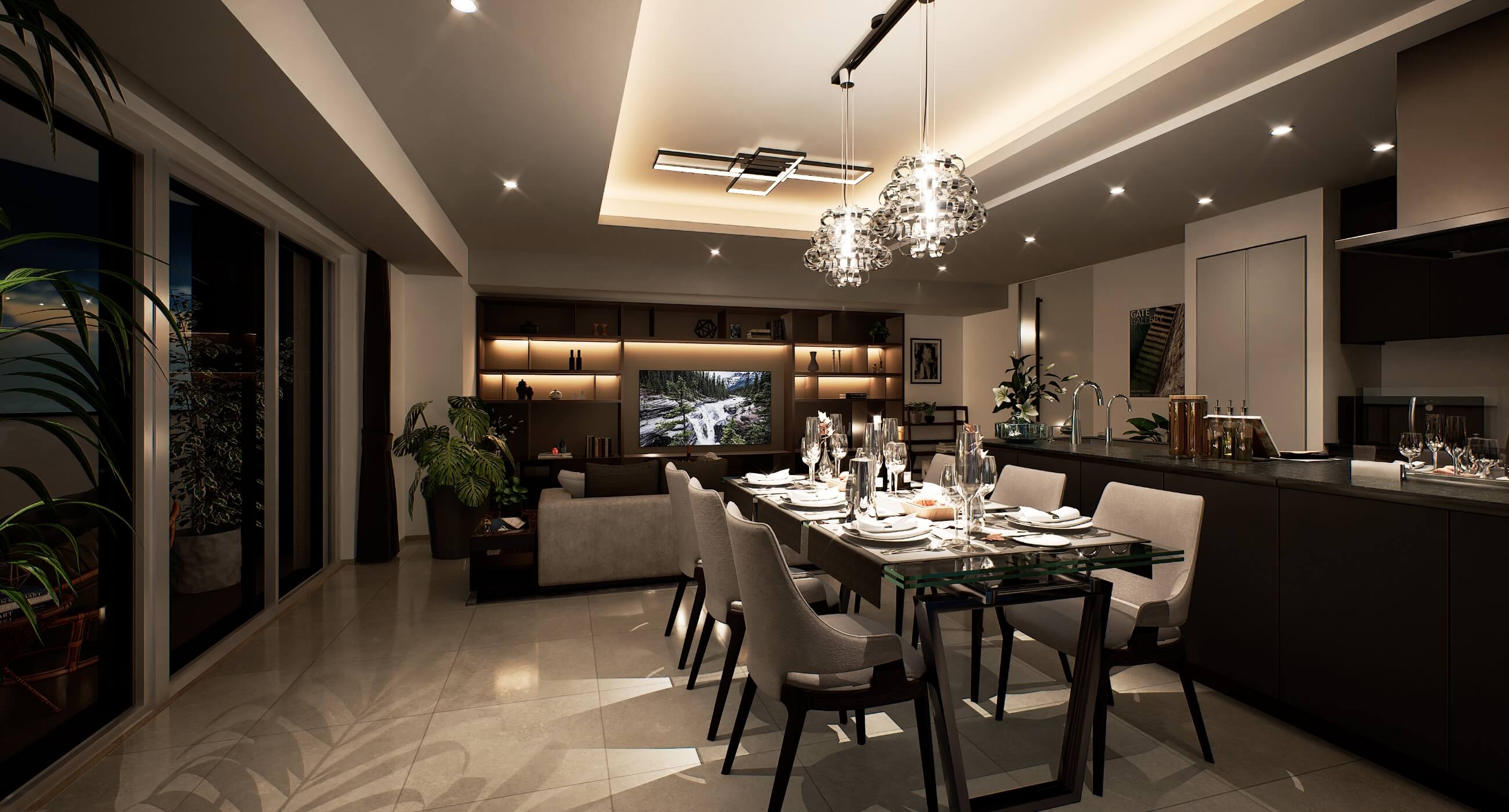 M2タイプ リビング・ダイニング完成予想CG