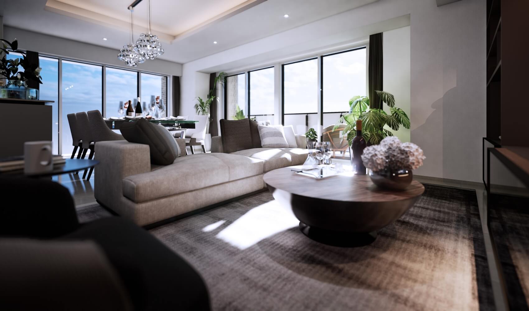 M2タイプ リビング・ダイニング完成予想CG