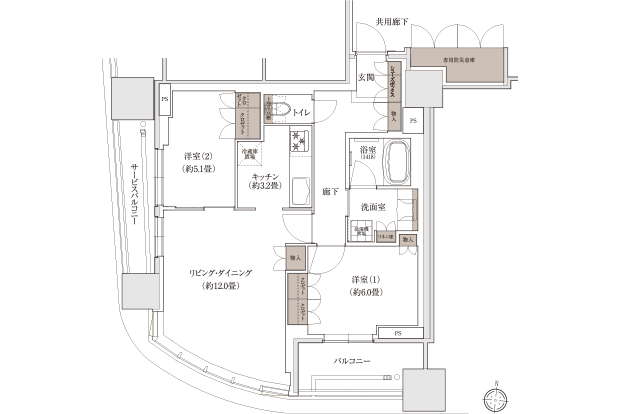 Aタイプの間取り図