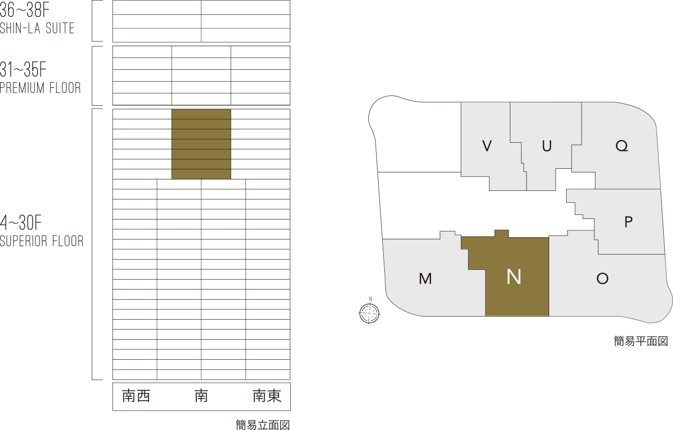 簡易立面図/簡易平面図