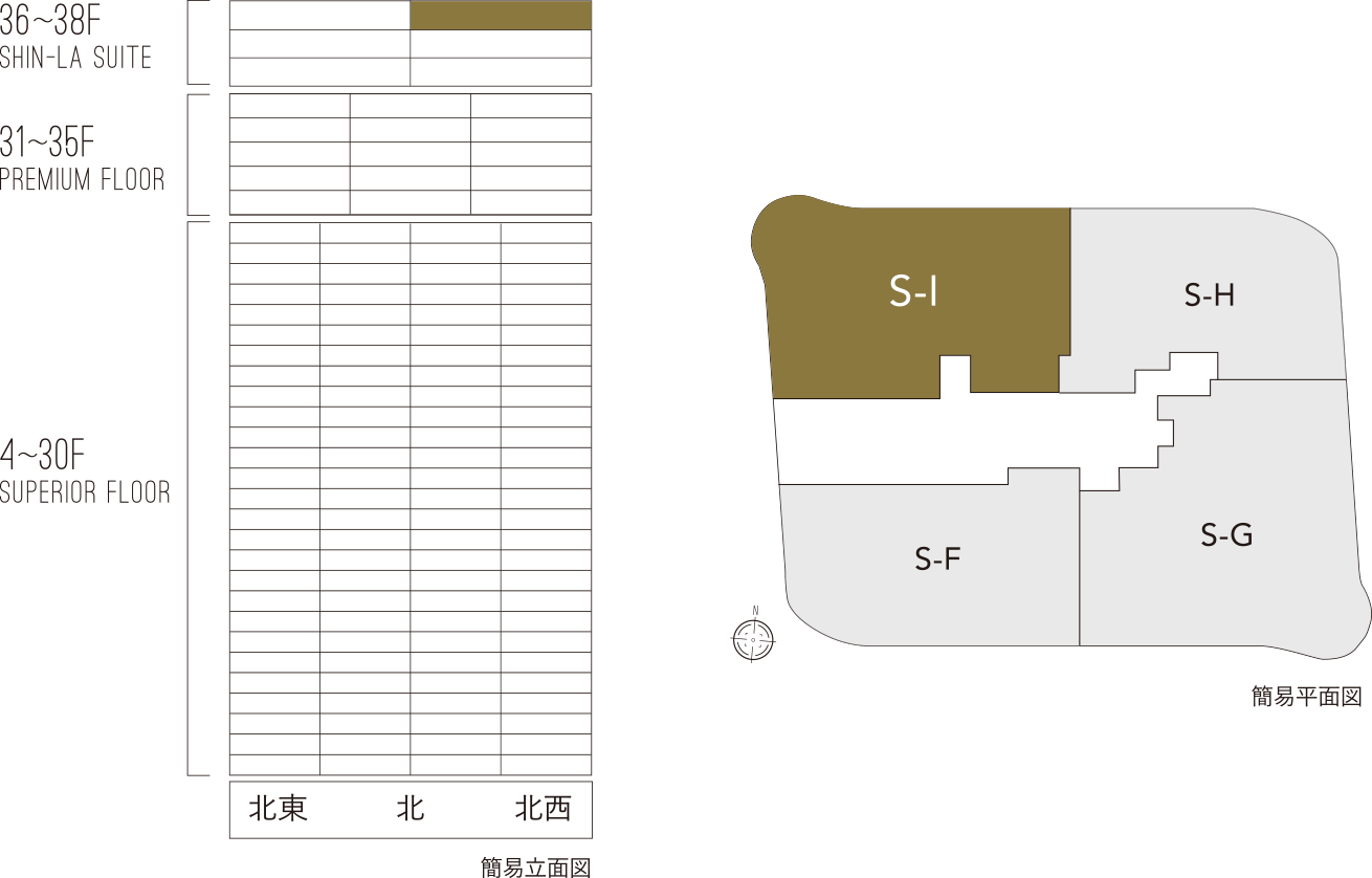 簡易立面図/簡易平面図
