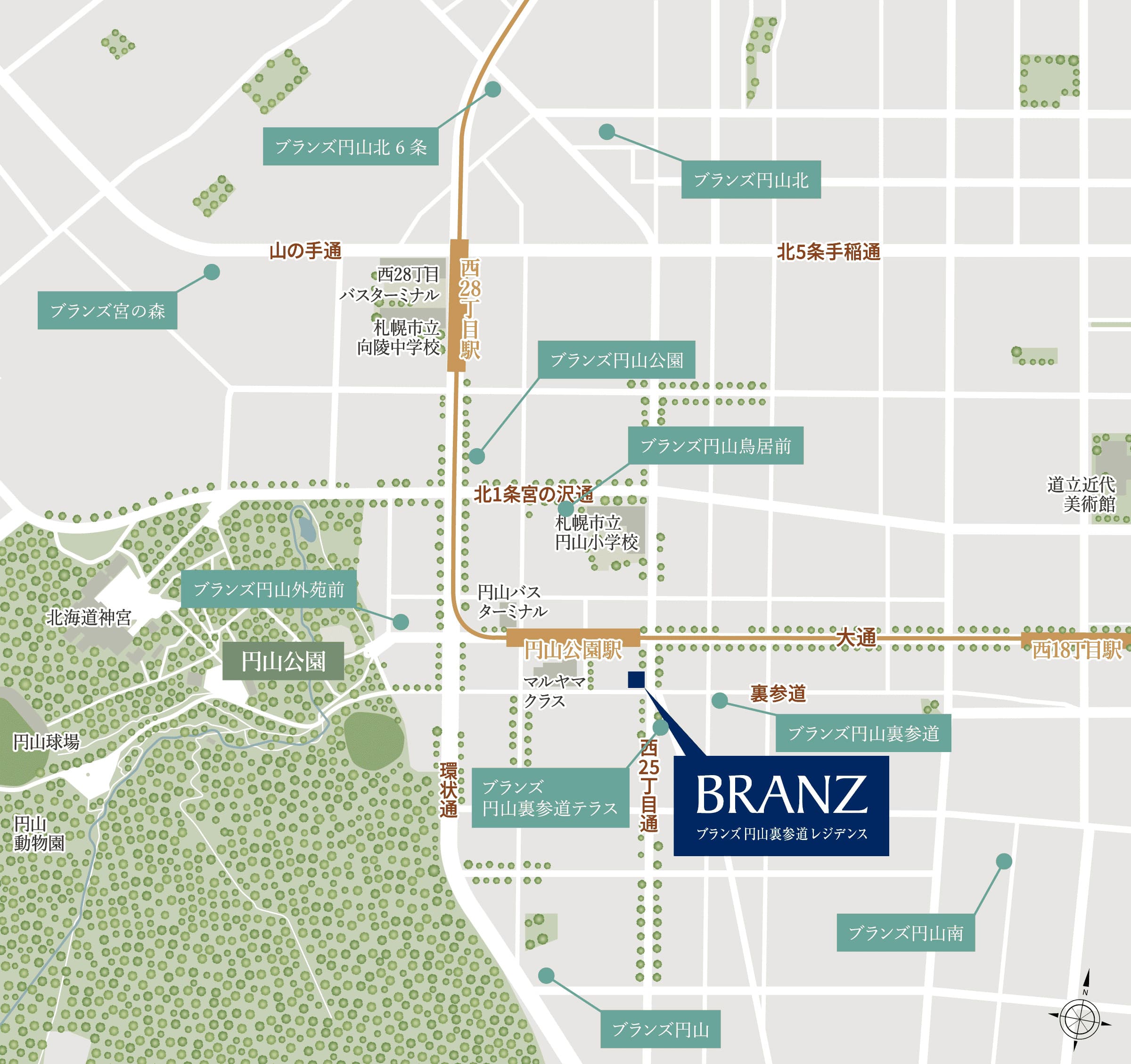 円山エリア実績マップ