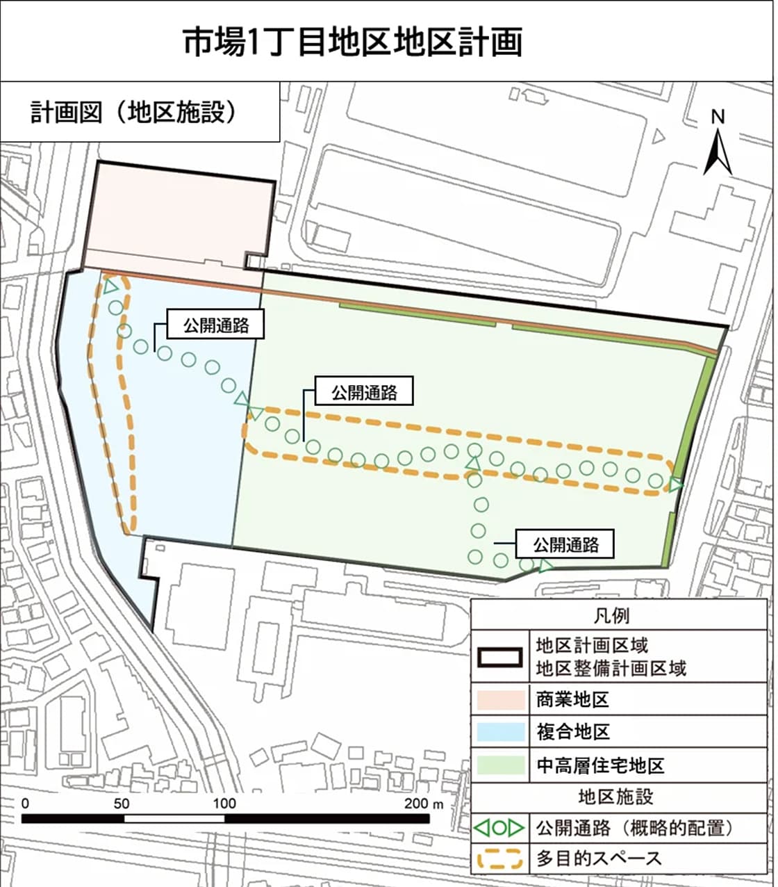 船橋市場1丁目地区地区計画（原案）